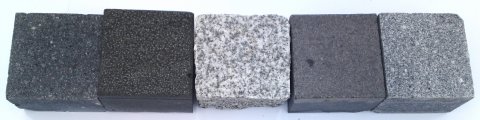 Diverse granit - Ca. 10 x 10 cm.(Ring eller skriv for pris/info.)